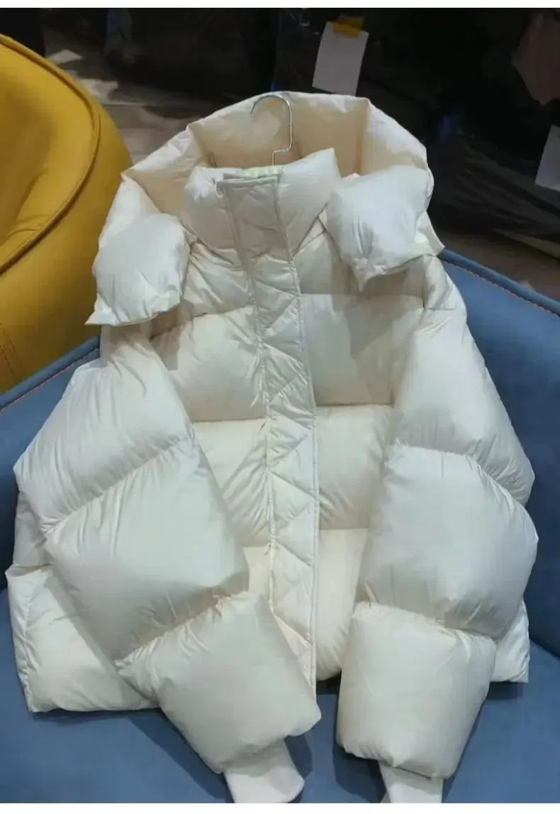 2025 New Winter  Puffer Jacket Women Fashion Hooded Down Cotton Overcoat Female Loose Casual Warm Parkas Outerwear