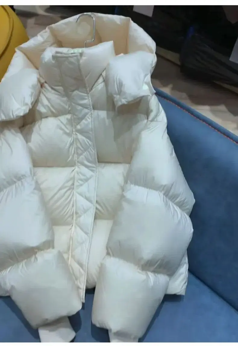 2025 New Winter  Puffer Jacket Women Fashion Hooded Down Cotton Overcoat Female Loose Casual Warm Parkas Outerwear