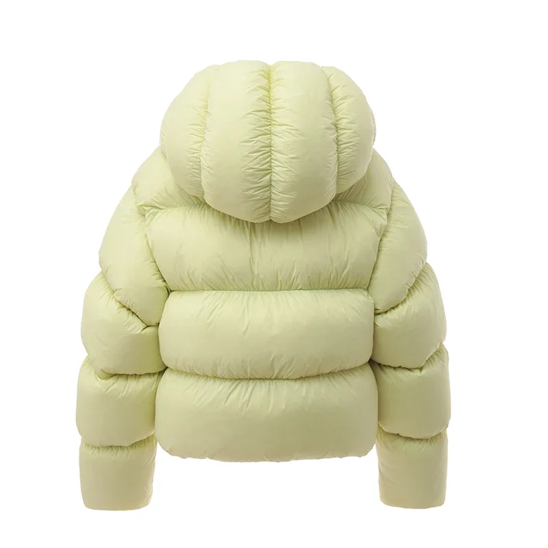 Y2K Puffer Jacket Women Loose Hooded Parkas Short Thick Warm Windproof Winter Coat Fashion Streetwear Casual Oversized Outerwear