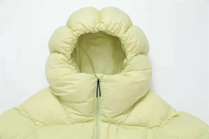 Y2K Puffer Jacket Women Loose Hooded Parkas Short Thick Warm Windproof Winter Coat Fashion Streetwear Casual Oversized Outerwear