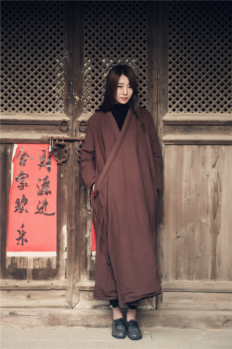 Johnature Women Cotton Coats Vintage 2025 Winter New Cotton Linen Parkas Thicken 4 Colour Loose Warm Clothes Robes Casual Coats