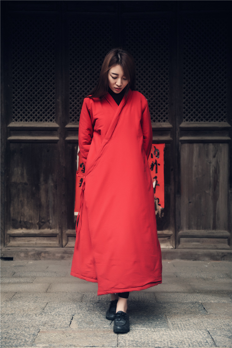 Johnature Women Cotton Coats Vintage 2025 Winter New Cotton Linen Parkas Thicken 4 Colour Loose Warm Clothes Robes Casual Coats