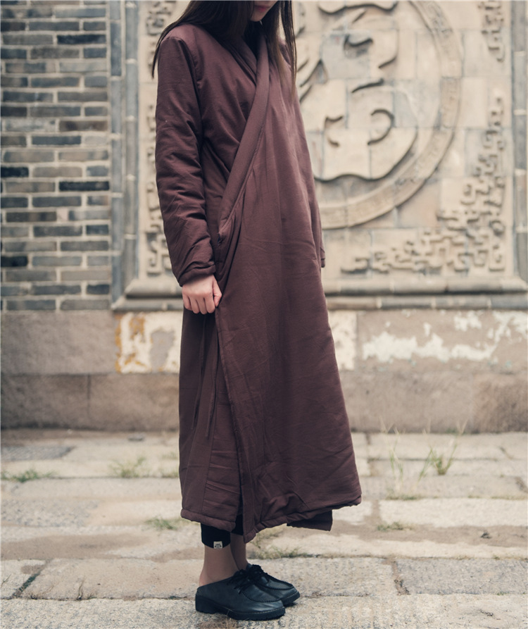 Johnature Women Cotton Coats Vintage 2025 Winter New Cotton Linen Parkas Thicken 4 Colour Loose Warm Clothes Robes Casual Coats