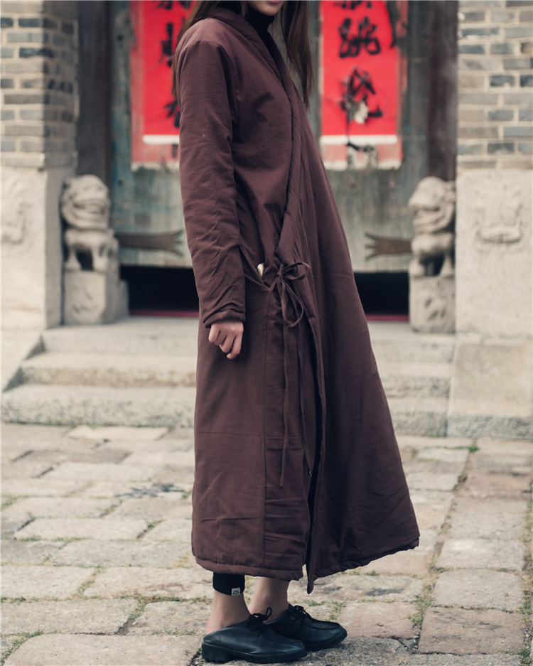Johnature Women Cotton Coats Vintage 2025 Winter New Cotton Linen Parkas Thicken 4 Colour Loose Warm Clothes Robes Casual Coats