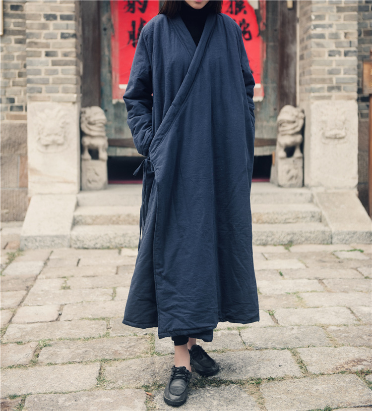 Johnature Women Cotton Coats Vintage 2025 Winter New Cotton Linen Parkas Thicken 4 Colour Loose Warm Clothes Robes Casual Coats