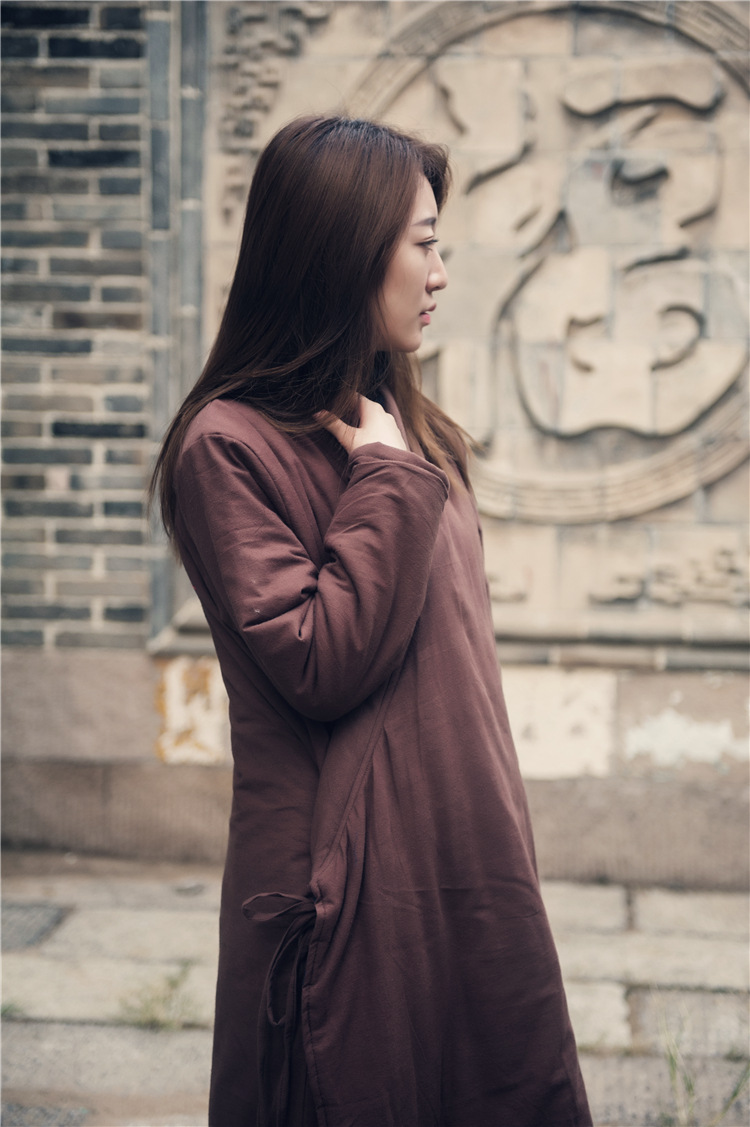 Johnature Women Cotton Coats Vintage 2025 Winter New Cotton Linen Parkas Thicken 4 Colour Loose Warm Clothes Robes Casual Coats