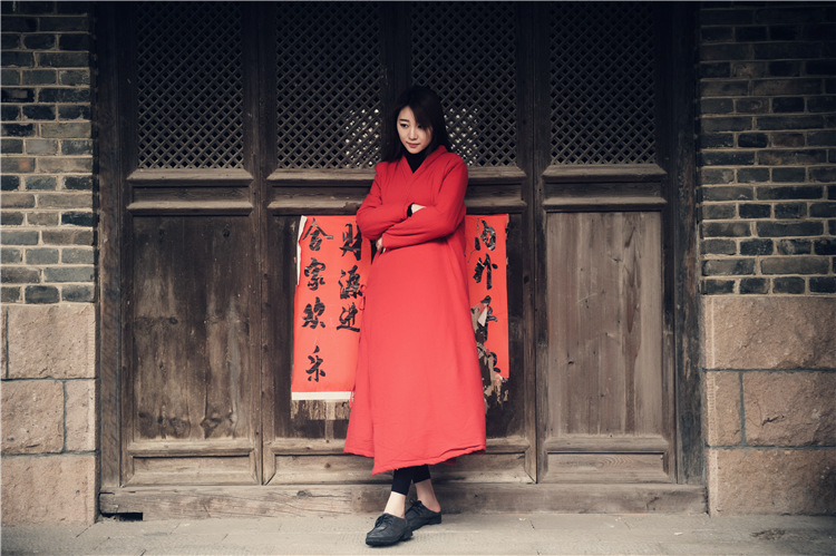 Johnature Women Cotton Coats Vintage 2025 Winter New Cotton Linen Parkas Thicken 4 Colour Loose Warm Clothes Robes Casual Coats