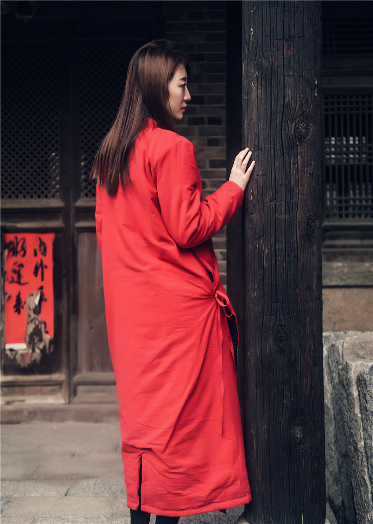 Johnature Women Cotton Coats Vintage 2025 Winter New Cotton Linen Parkas Thicken 4 Colour Loose Warm Clothes Robes Casual Coats