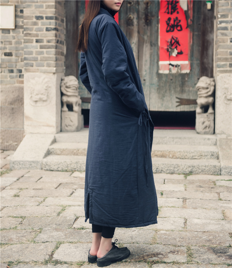 Johnature Women Cotton Coats Vintage 2025 Winter New Cotton Linen Parkas Thicken 4 Colour Loose Warm Clothes Robes Casual Coats