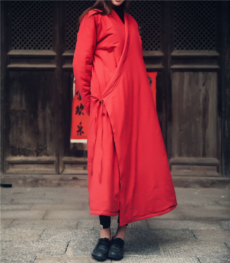 Johnature Women Cotton Coats Vintage 2025 Winter New Cotton Linen Parkas Thicken 4 Colour Loose Warm Clothes Robes Casual Coats