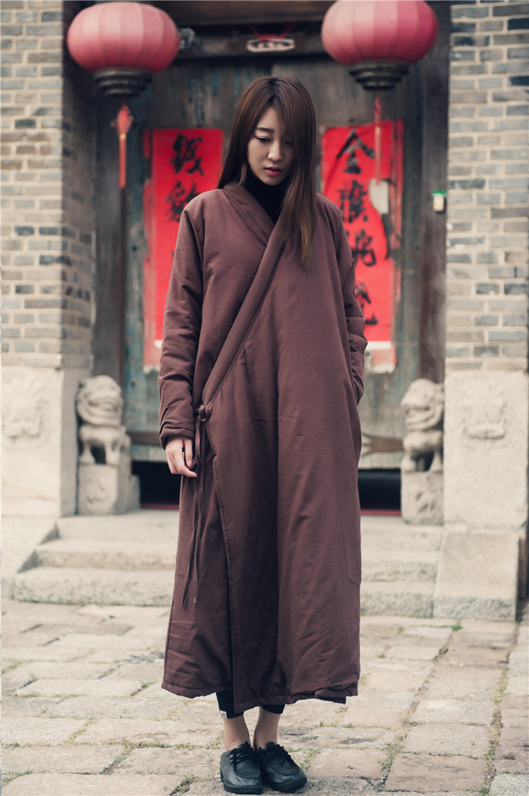 Johnature Women Cotton Coats Vintage 2025 Winter New Cotton Linen Parkas Thicken 4 Colour Loose Warm Clothes Robes Casual Coats