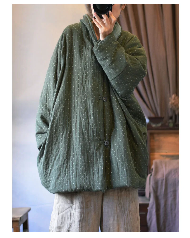 Johnature 2025 Winter Woman New Original Washing Single Breasted Cotton Clothing Long Sleeves Vintage Casual Cotton Clothing