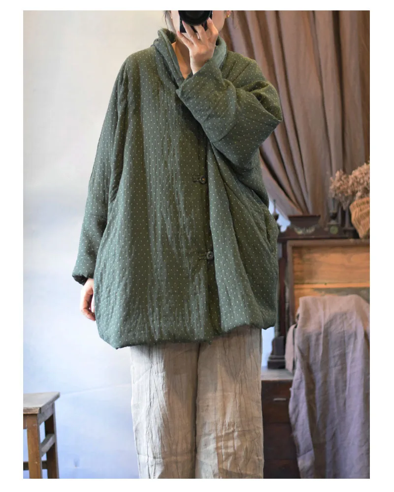 Johnature 2025 Winter Woman New Original Washing Single Breasted Cotton Clothing Long Sleeves Vintage Casual Cotton Clothing
