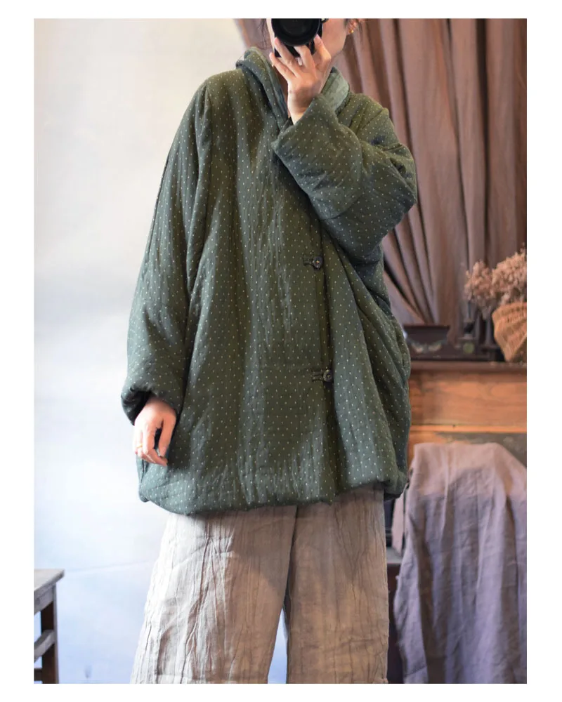 Johnature 2025 Winter Woman New Original Washing Single Breasted Cotton Clothing Long Sleeves Vintage Casual Cotton Clothing