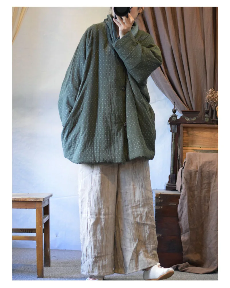Johnature 2025 Winter Woman New Original Washing Single Breasted Cotton Clothing Long Sleeves Vintage Casual Cotton Clothing