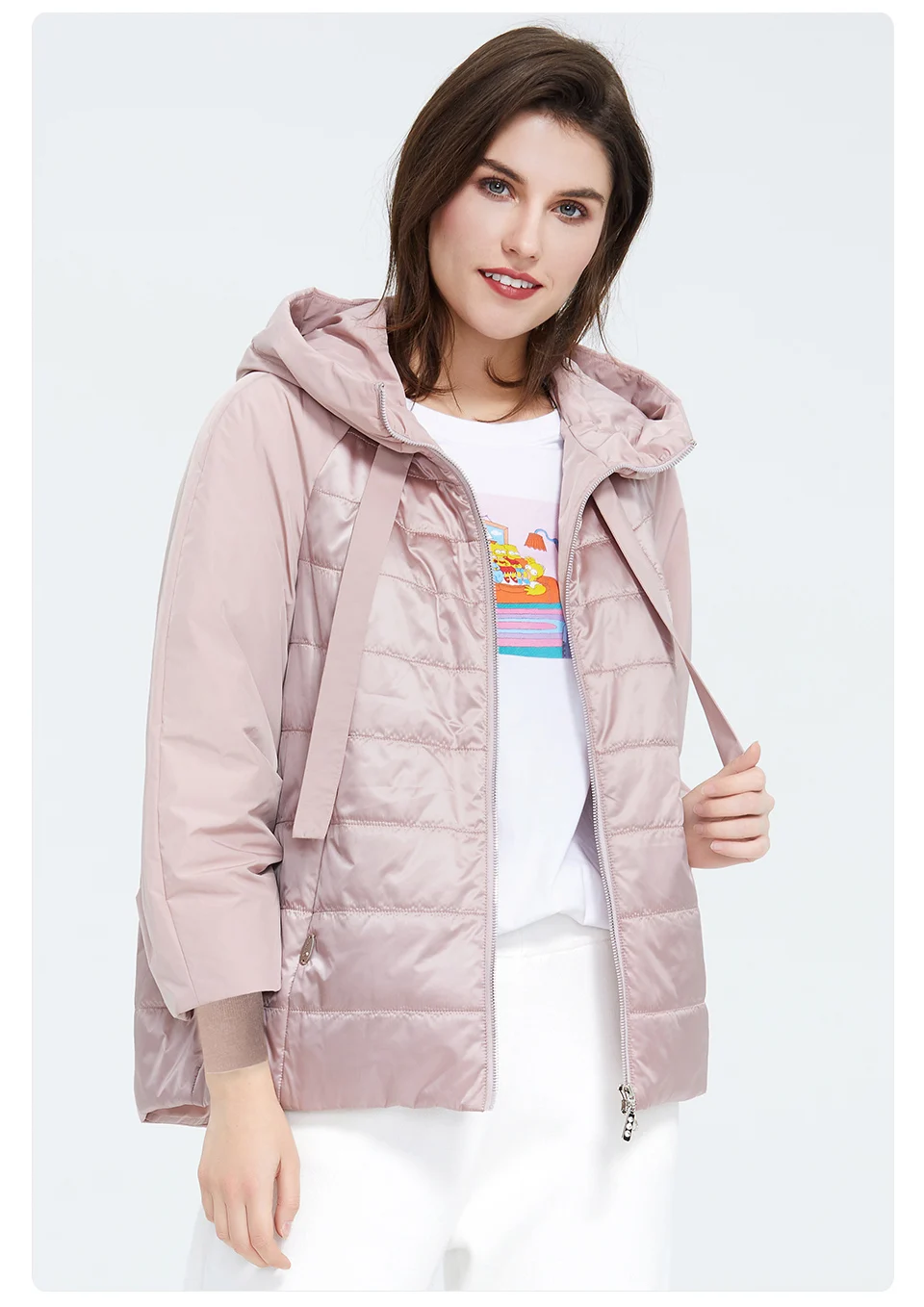 Astrid 2023 Spring coat women Outwear trend Jacket Short Parkas casual fashion female high quality Warm Thin Cotton ZM-8601