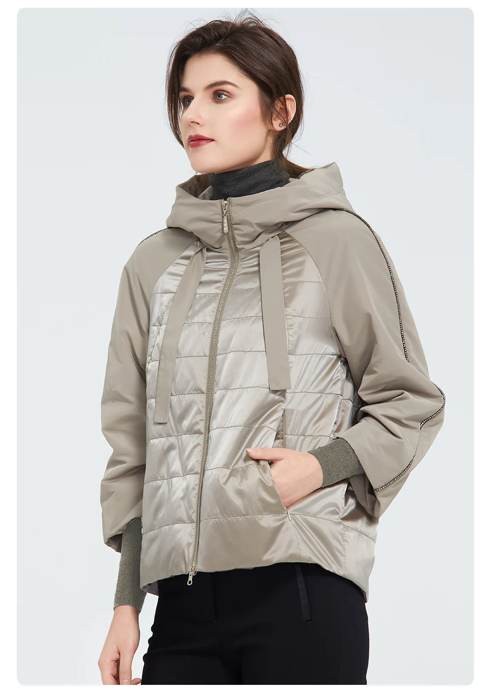 Astrid 2023 Spring coat women Outwear trend Jacket Short Parkas casual fashion female high quality Warm Thin Cotton ZM-8601
