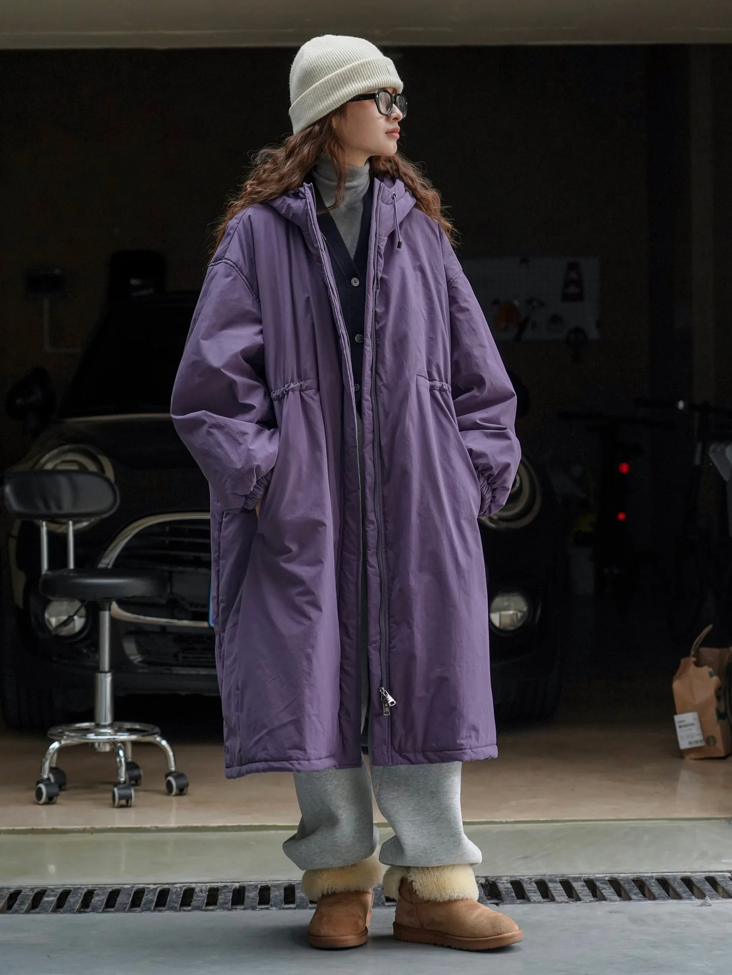 [LANMREM] Hooded Cotton Coats For Women Thick Warm Outdoors Outwear Streetwear Female Warm Clothing 2025 Winter New 26C881