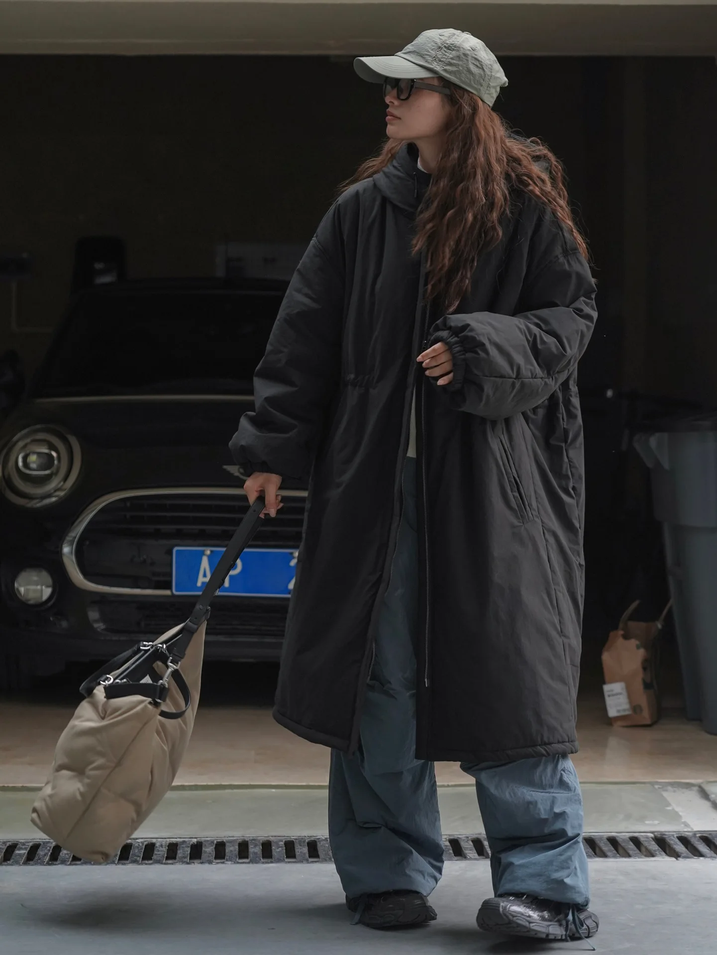 [LANMREM] Hooded Cotton Coats For Women Thick Warm Outdoors Outwear Streetwear Female Warm Clothing 2025 Winter New 26C881
