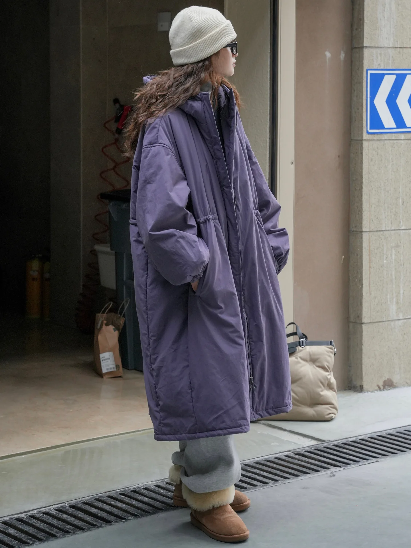 [LANMREM] Hooded Cotton Coats For Women Thick Warm Outdoors Outwear Streetwear Female Warm Clothing 2025 Winter New 26C881