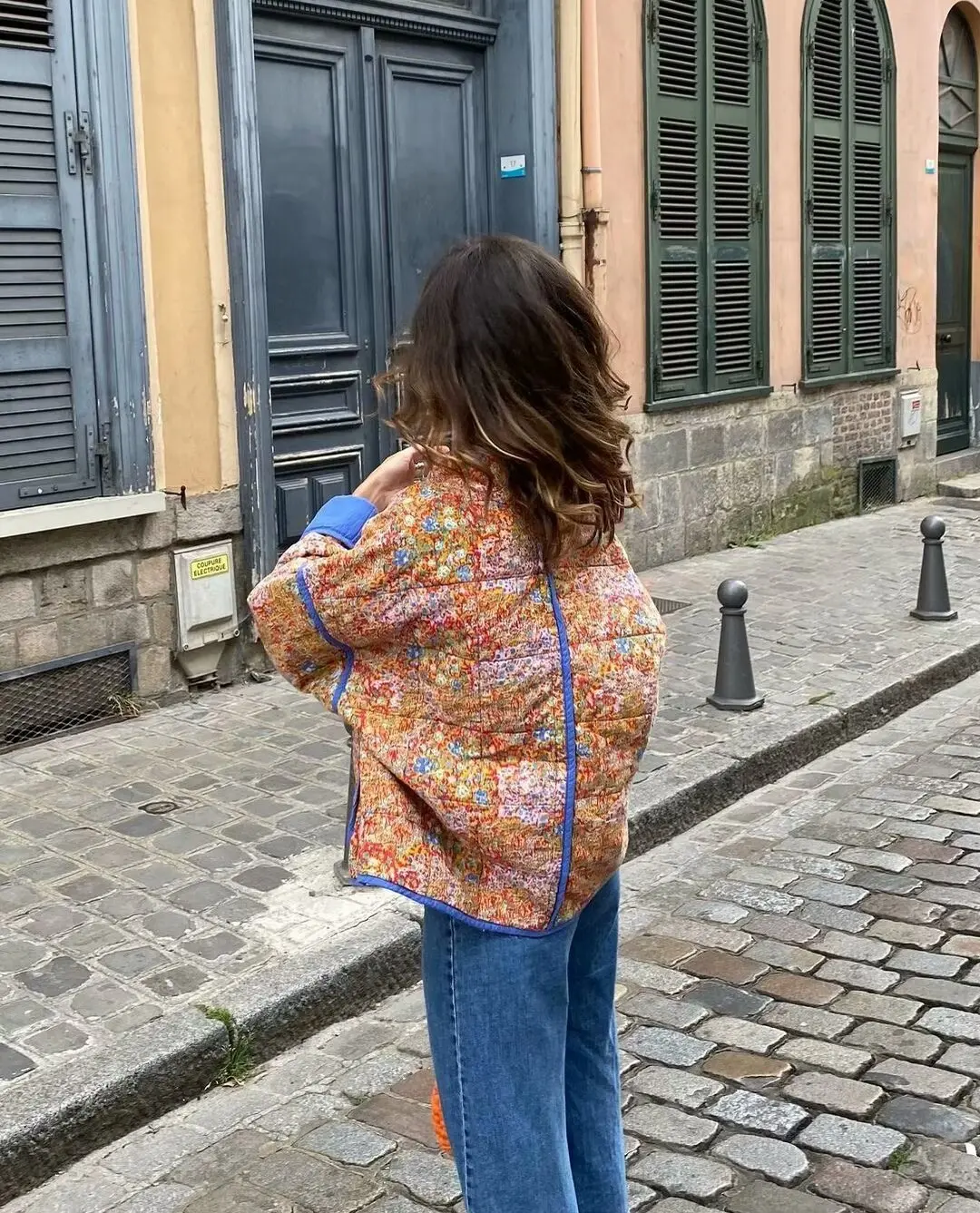New 2026 Autumn Women's Fashion Reversible Quilted Jacket Vintage Floral Print Long Sleeve Cardigan Coat Chic Woman Streetwear