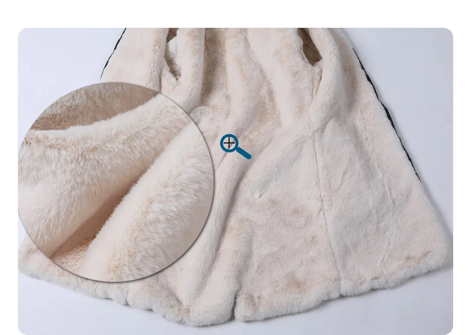 Maomaokong Winter Women Luxur Beige Fur Coat Natural Real Fox Fur Waterproof Jacket Hooded Thick Warm Fashion Long Black Parkas