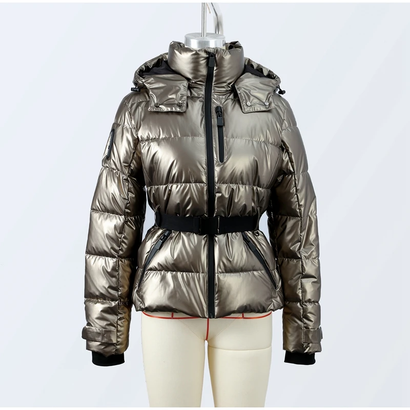 Casual Hoodie Thicken Belts Coats Women Solid Full Sleeve Stand Collar Closed Zippers Coat Female 2025 Winter Lady Outwears