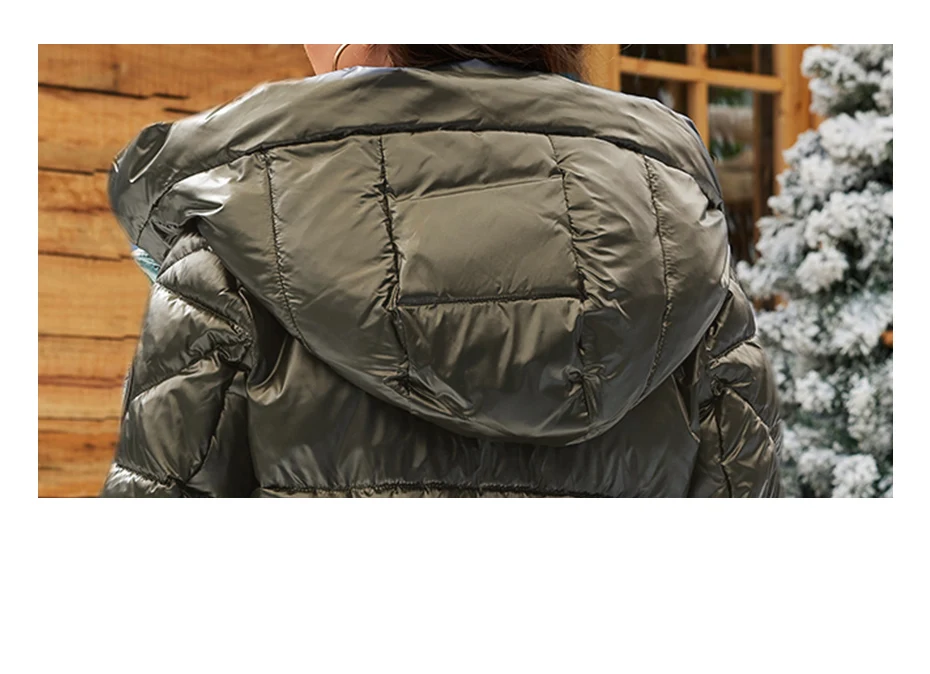 ICEbear 2024 Winter Fashionable Jacket Women's Hooded Warm Parkas Puffer Jackets Hight Quality Female Quilted Coat GWD20155D