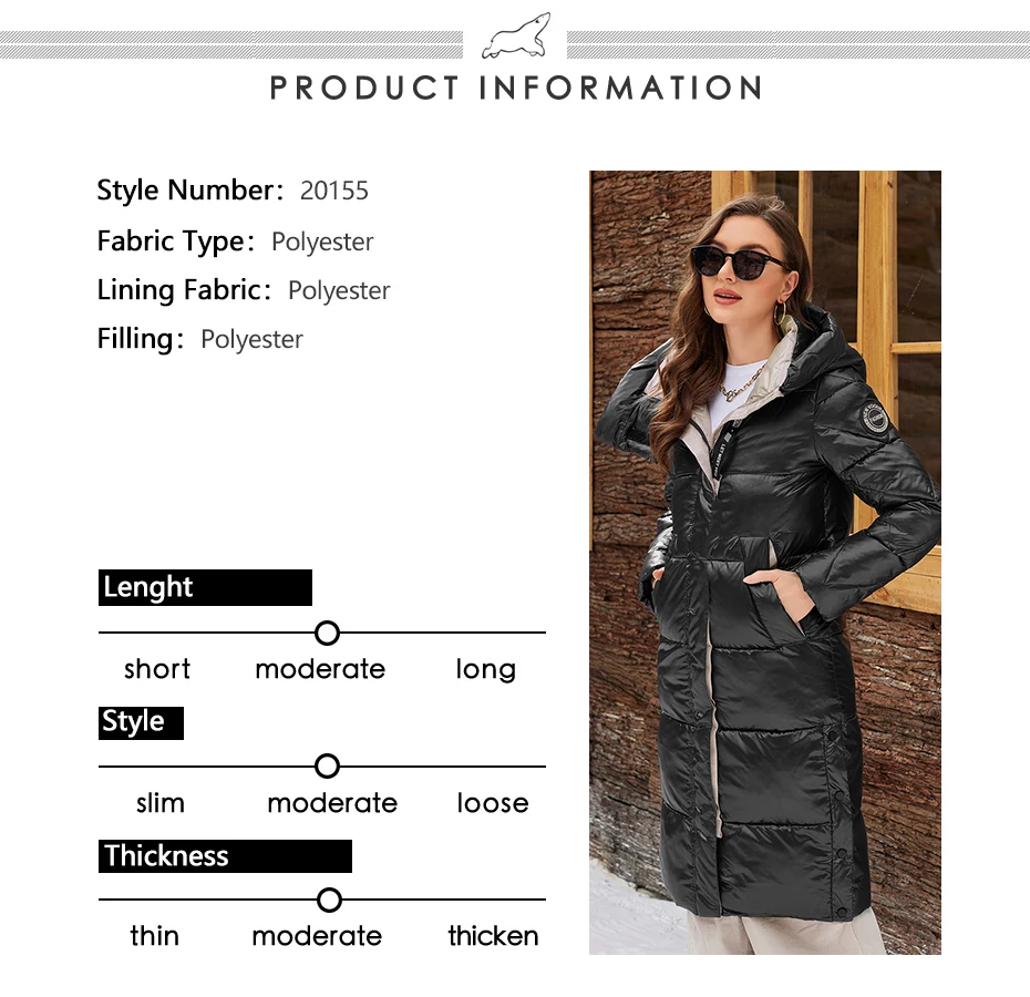 ICEbear 2024 Winter Fashionable Jacket Women's Hooded Warm Parkas Puffer Jackets Hight Quality Female Quilted Coat GWD20155D