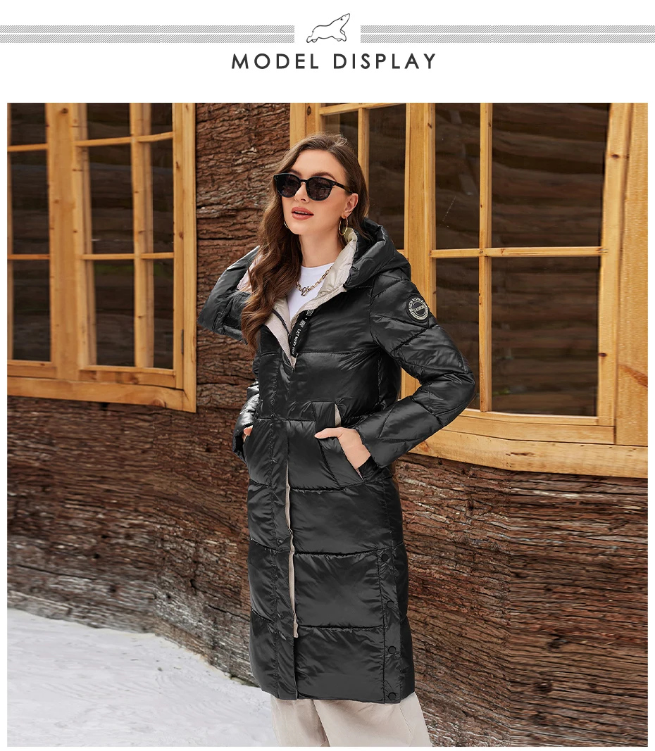 ICEbear 2024 Winter Fashionable Jacket Women's Hooded Warm Parkas Puffer Jackets Hight Quality Female Quilted Coat GWD20155D