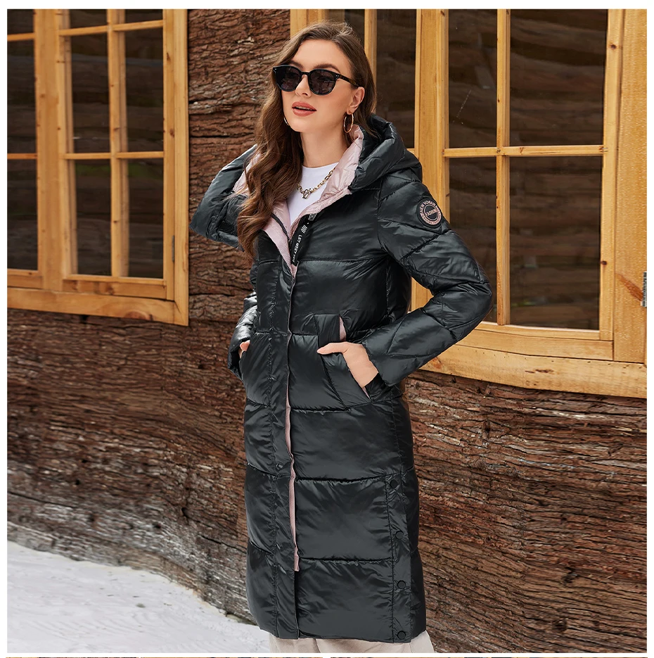 ICEbear 2024 Winter Fashionable Jacket Women's Hooded Warm Parkas Puffer Jackets Hight Quality Female Quilted Coat GWD20155D
