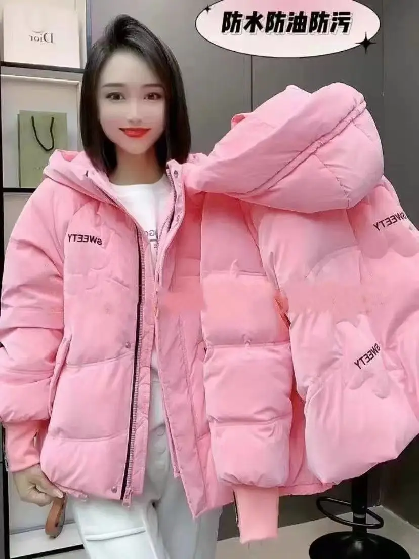Autumn Winter Women Warm Thicken Parka Coat 2025 New Women Loose Hooded Down Cotton Padded Jacket Korean Loose Women Cotton Coat