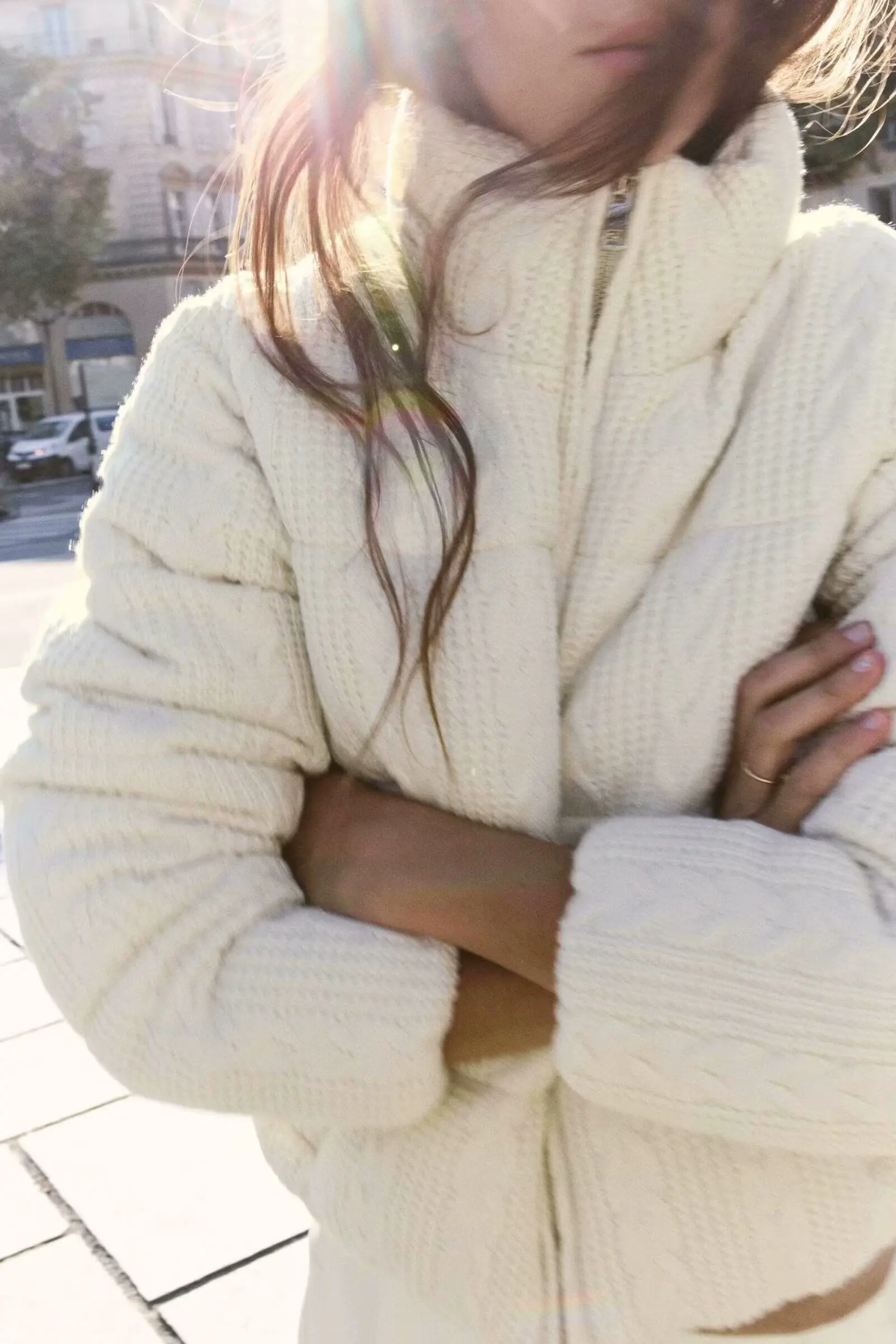 Women's Luxury Vintage Winter Loose Turtleneck Zipper Padded Coats Lady Elegant High Quality Knitted Thicken Warm Jackets Parkas