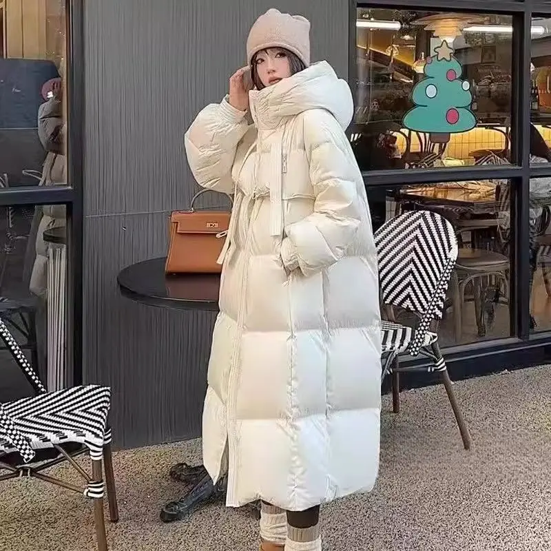 Winter New Women Cotton Clothes hooded length version Loose outwear Slimming stand collar outcoat Fashion Warm casual Parkas