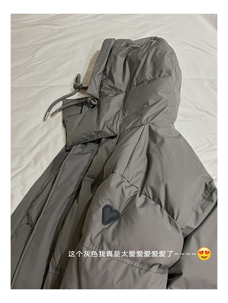 Outdoor Women's Winter Padded Jacket Coat 2025 New Cotton Hooded Solid Thick Parka Waterproof Puffy Korean Fashion