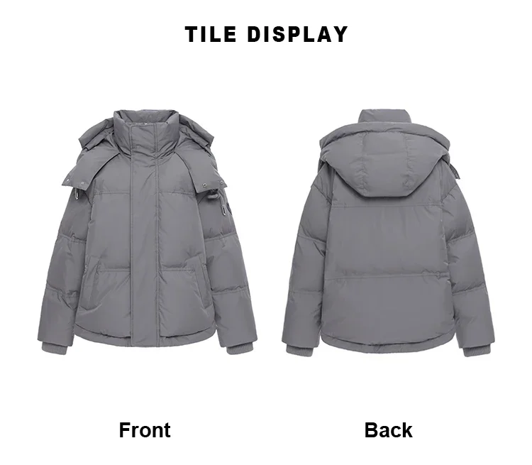 Outdoor Women's Winter Padded Jacket Coat 2025 New Cotton Hooded Solid Thick Parka Waterproof Puffy Korean Fashion