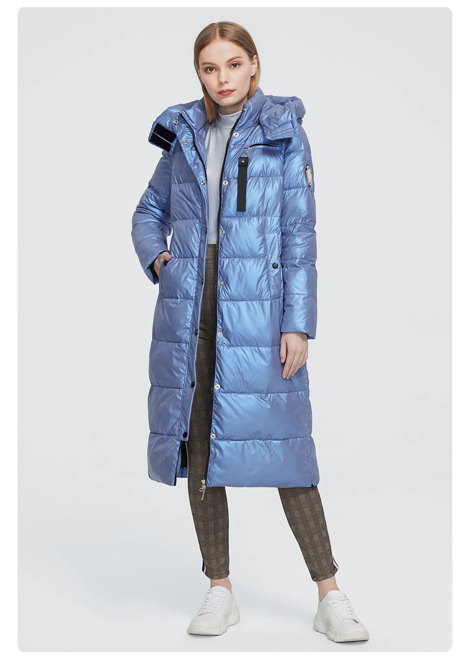 Astrid Winter Women's coat women parka long warm Bright fabric fashion Jacket hooded large sizes trendy female clothing 9510