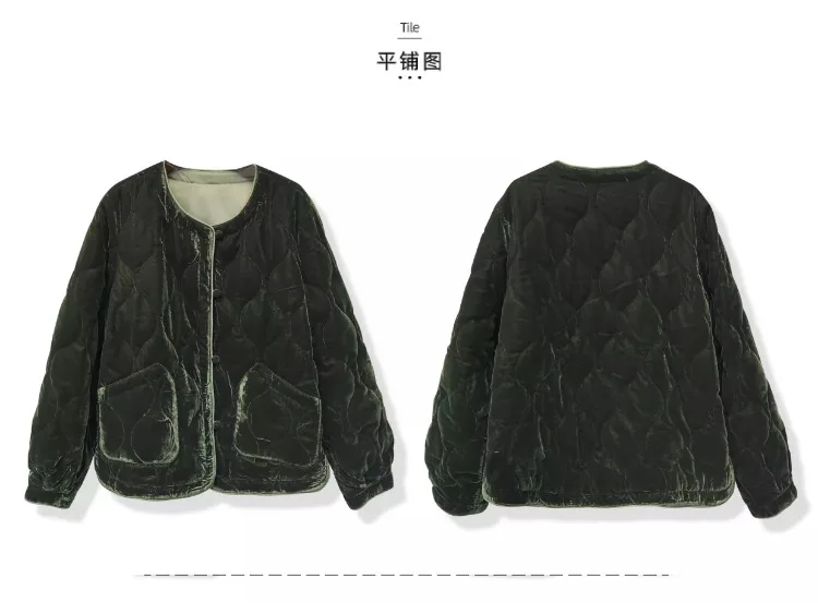 THHONE Autumn Winter Parkas for Women Jackets Vintage Pockets Casual Padded Korean Style Loose Coats Outerwear Women's Clothing