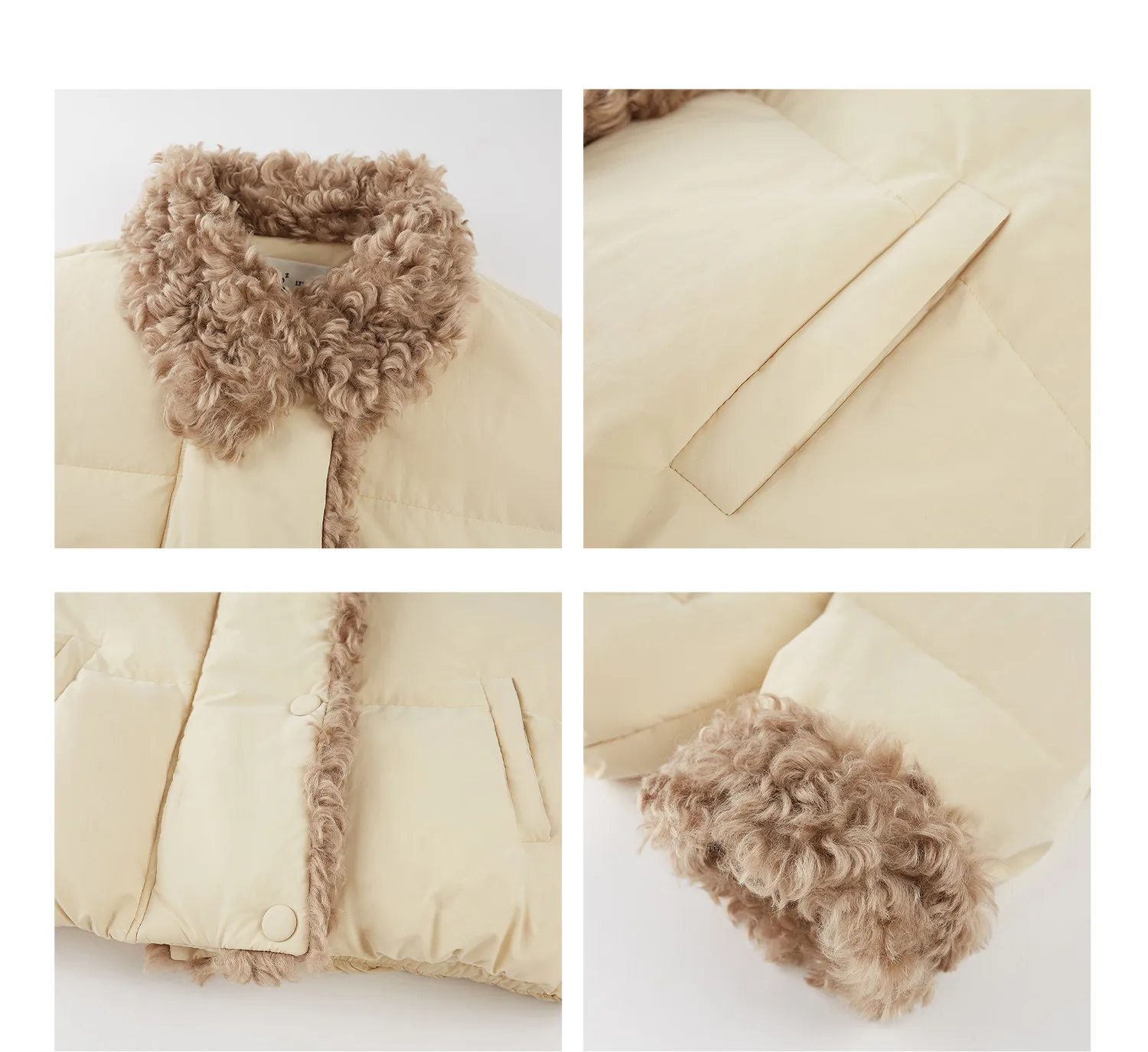 Women's Winter Cotton-padded Coat with Faux Lambswool Collar 2026 Thicken Warm Parkas Woman Preppy Style Casual Cotton Jacket