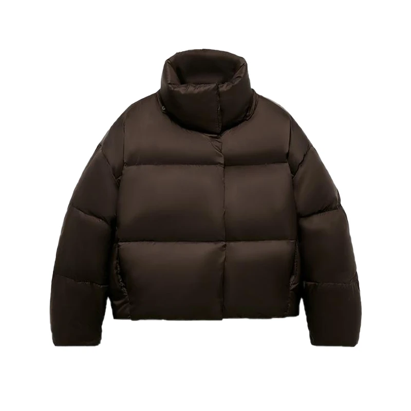 Warm Women's Detachable Scarf Collar Hooded Cotton Coat Solid Full Sleeve Buttons Pocket Thicken Jacket 2025 Winter Lady Outwear