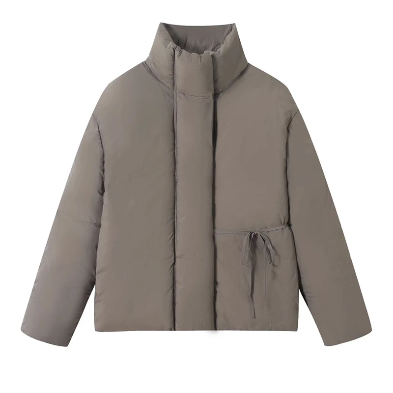 Warm Women's Detachable Scarf Collar Hooded Cotton Coat Solid Full Sleeve Buttons Pocket Thicken Jacket 2025 Winter Lady Outwear