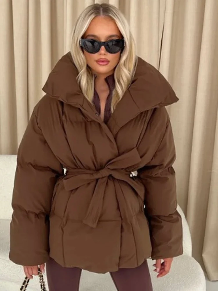 Women Winter Hooded Quilted Jacket Single Breasted Puffer Full Sleeve Padded Cotton Coats Lady Warm Daily Commute Outwear