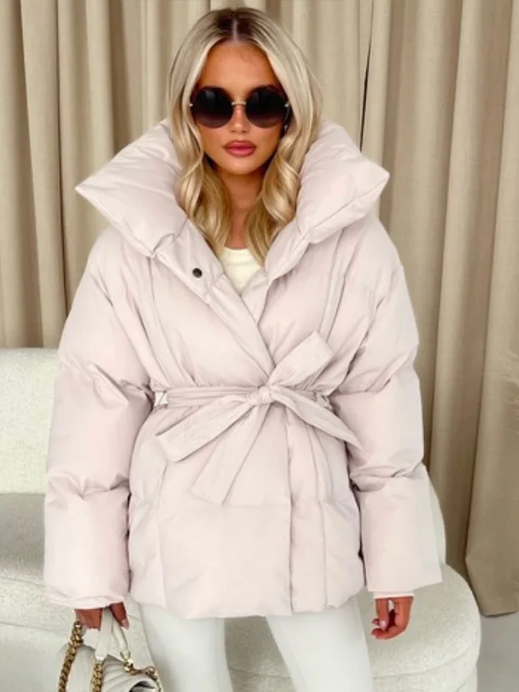 Women Winter Hooded Quilted Jacket Single Breasted Puffer Full Sleeve Padded Cotton Coats Lady Warm Daily Commute Outwear