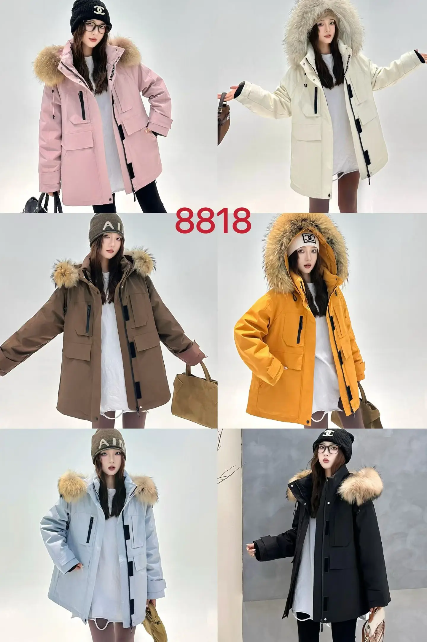 Korea All-match Women Winter Parkas Detachable Real Fur Collar Hooded Duck Down Jacket Mid-long Long Sleeve Casual Down Coat
