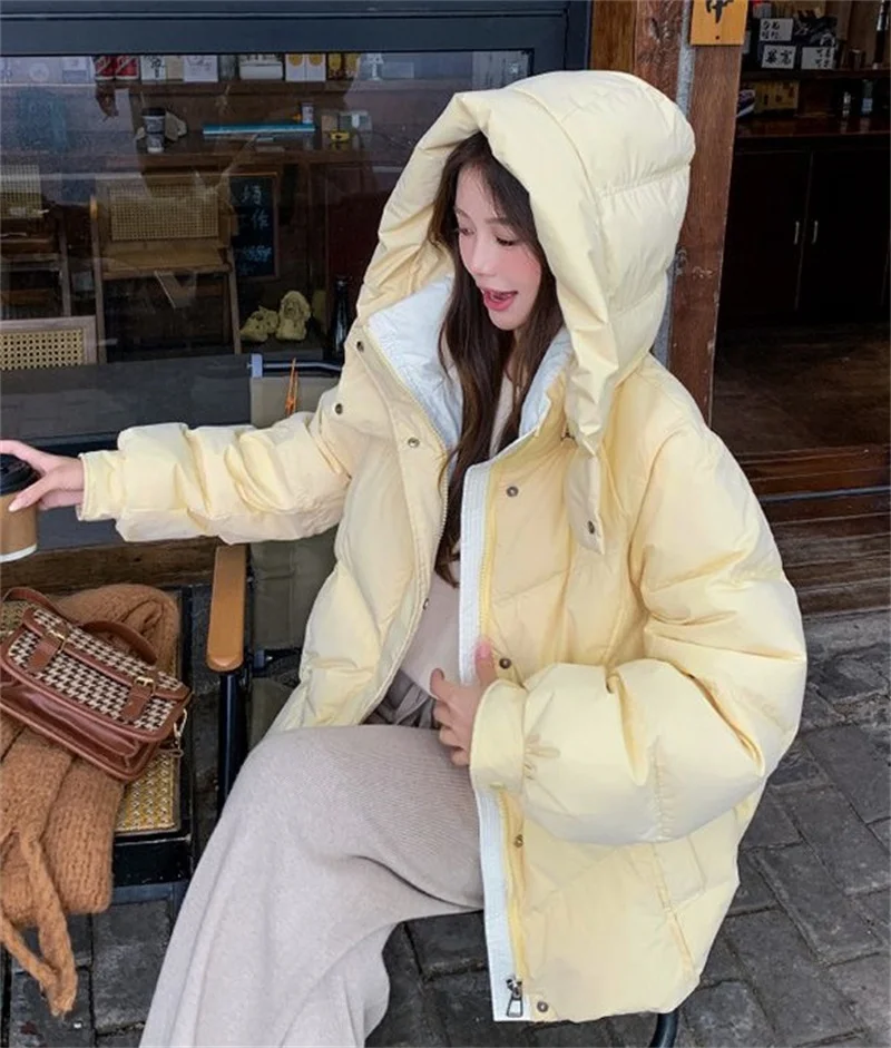 2024 New Winter Parka Women Hooded Short Down Jacket Thick Cotton Coat Casual Cotton-padded jacket Ladies Outerwear Female