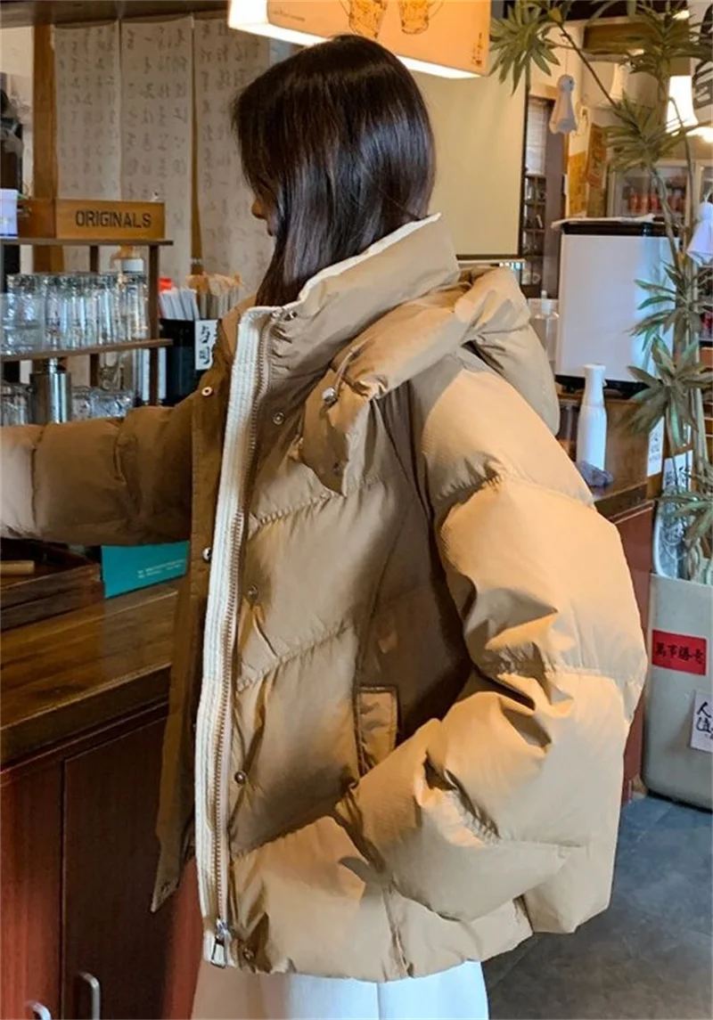 2024 New Winter Parka Women Hooded Short Down Jacket Thick Cotton Coat Casual Cotton-padded jacket Ladies Outerwear Female