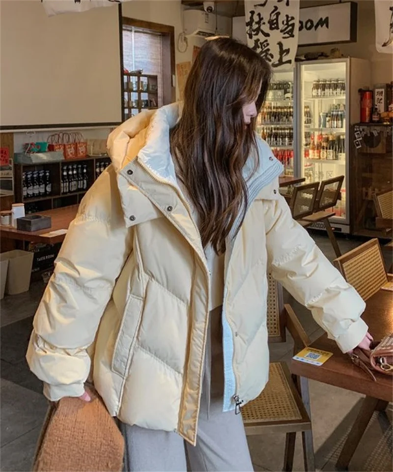 2024 New Winter Parka Women Hooded Short Down Jacket Thick Cotton Coat Casual Cotton-padded jacket Ladies Outerwear Female