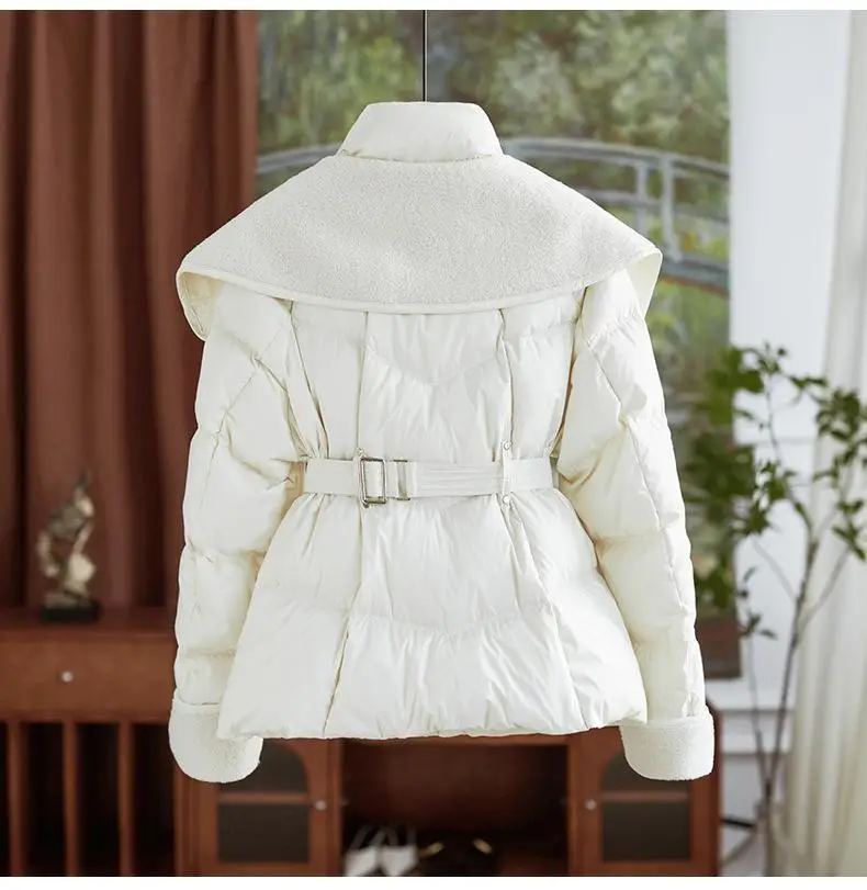 Women's Short Coat 2026 Autumn Winter New Fashion Temperament Down Cotton Lamb Wool Jacket Female Warm Casual Slimming Jackets