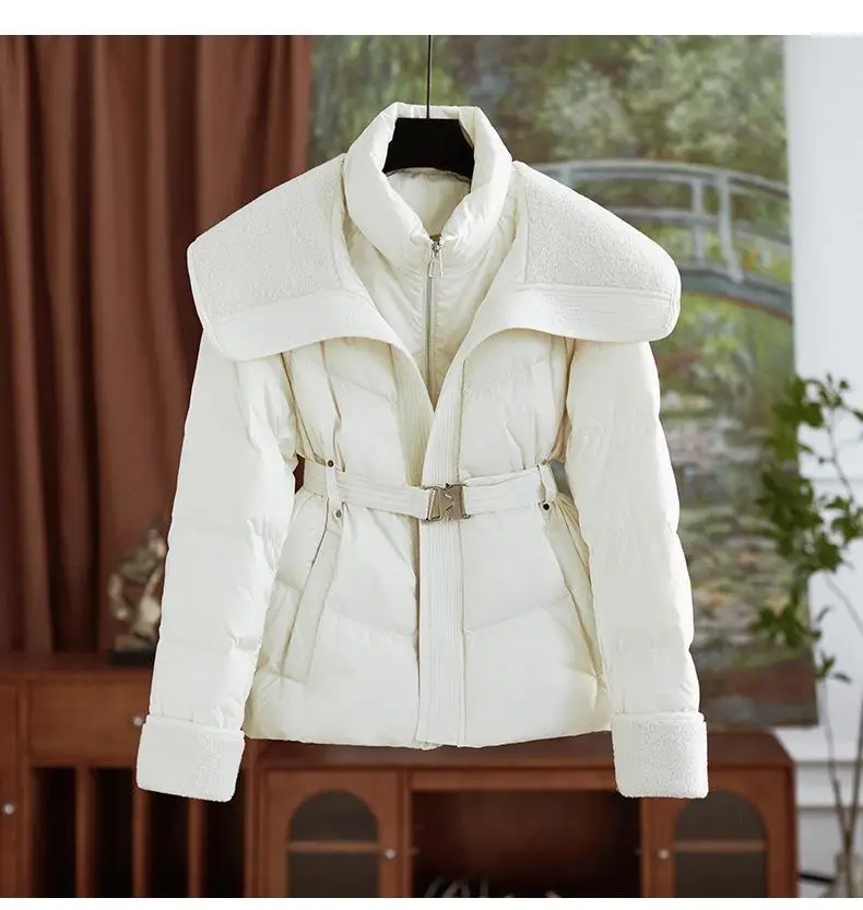Women's Short Coat 2026 Autumn Winter New Fashion Temperament Down Cotton Lamb Wool Jacket Female Warm Casual Slimming Jackets