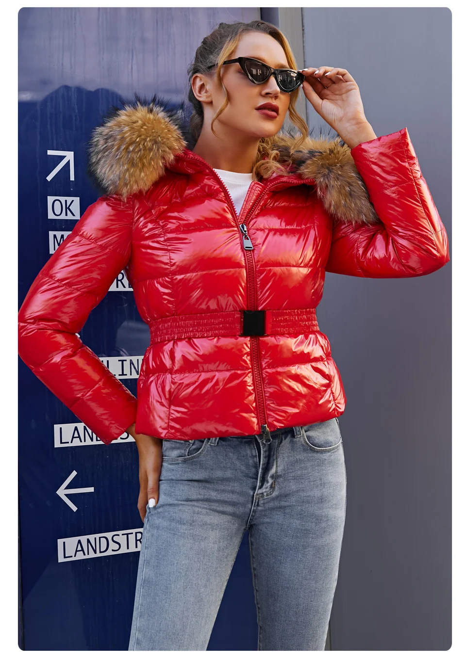 Astrid 2022 New Winter Women's coat women warm thick parka fashion black short Jacket with raccoon fur hood female clothing 7267